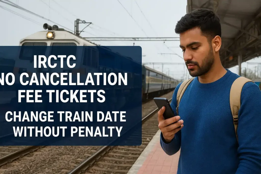 IRCTC no cancellation fee tickets