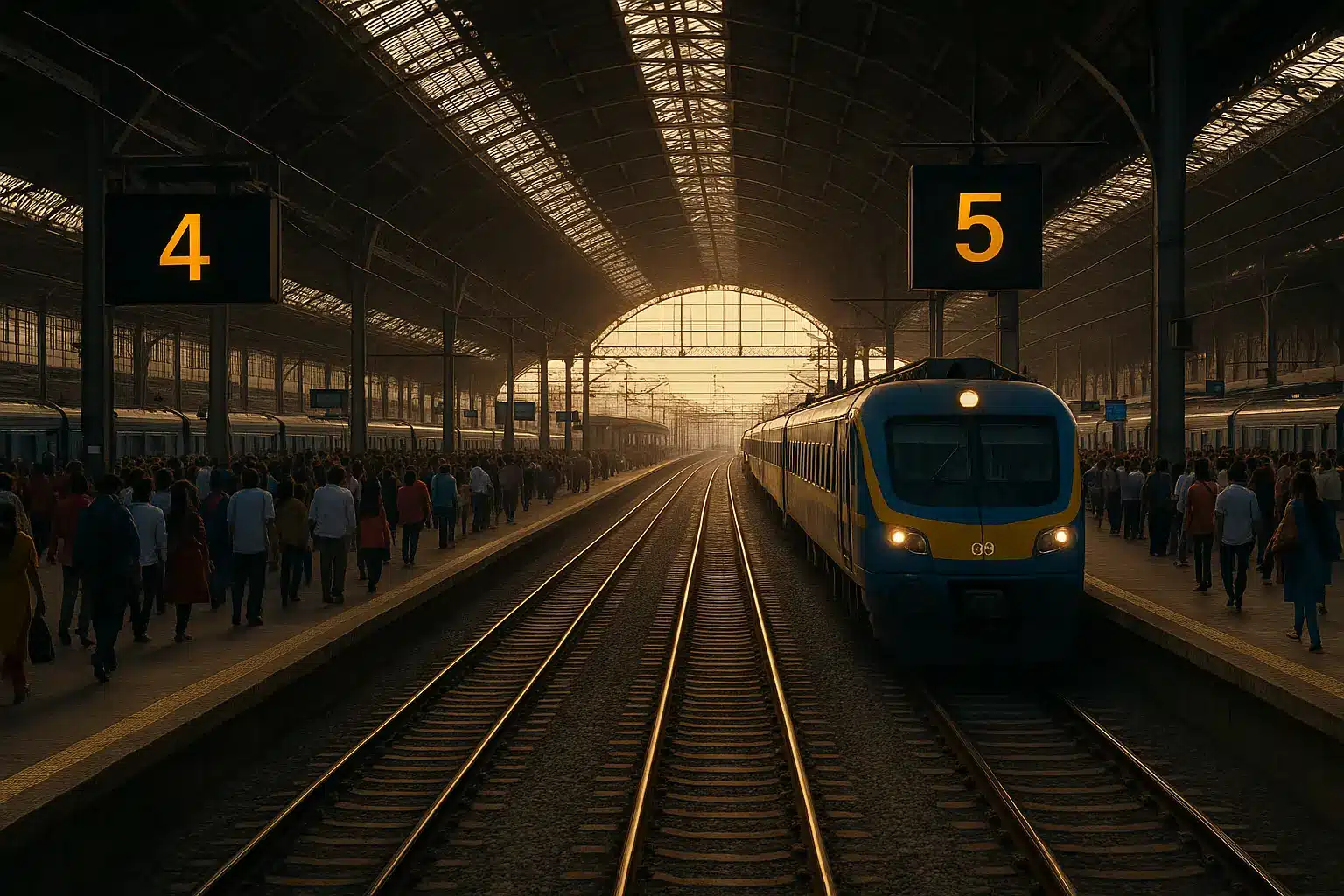 Track train platform number in real time at Indian railway station